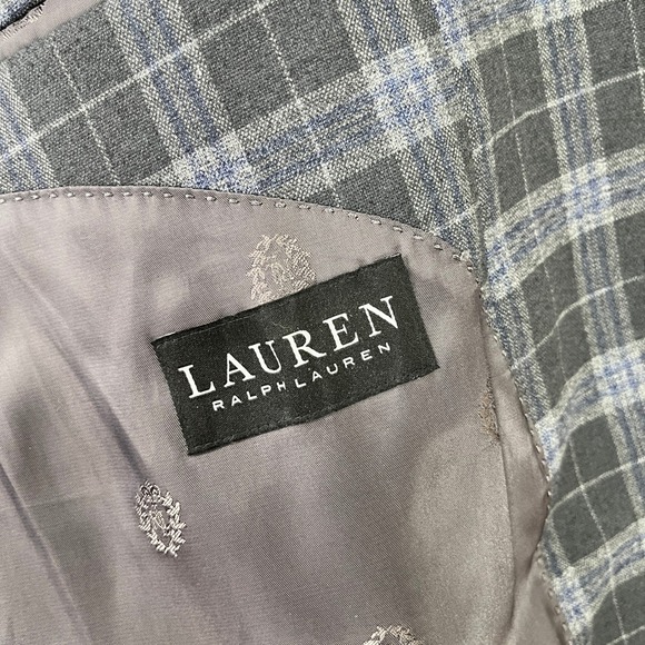 Lauren Ralph Lauren 2 Button Blazer 50 Windowpane Overcheck Tailored Sport Coat - Picture 2 of 16